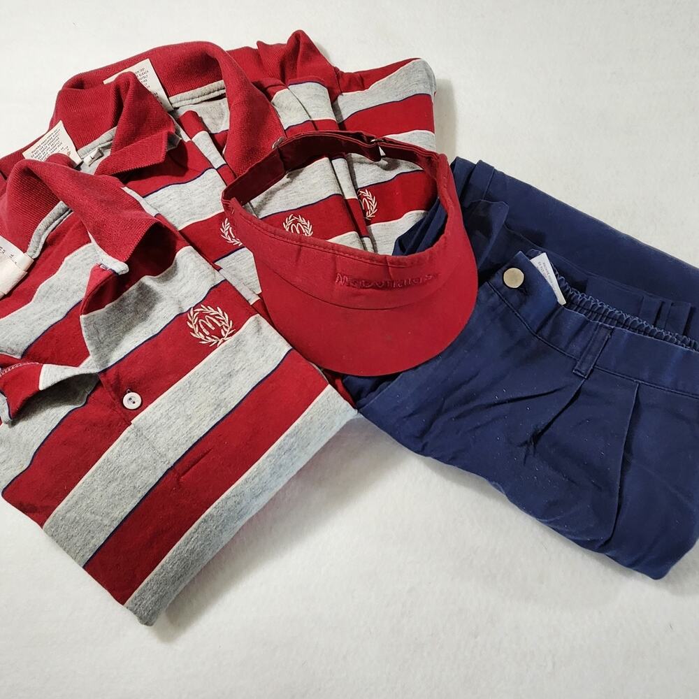 Vtg 80s 1989 McDONALDS Crew Uniform Lot EMPLOYEE Work SHIRT Polo Mens USA Made
